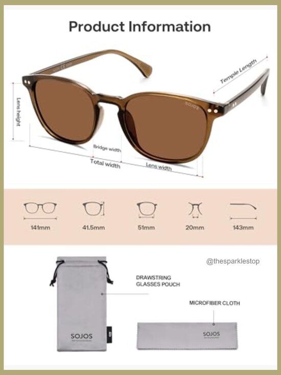 Polarized Sunglasses with UV400 Protection, Lightweight Plastic Frames main image 6